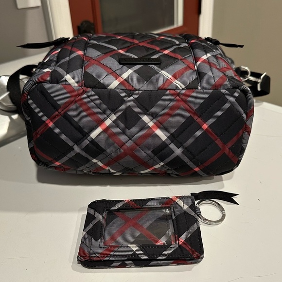 Vera Bradley Paris Plaid Multi-Strap Tote Bag and ID Case in Performance Twill - Picture 9 of 11